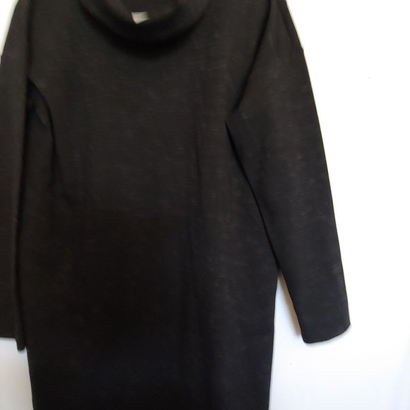 J. Jill Wearever black/gray long sleeve turtle neck knee length dress S pockets - Picture 4 of 15